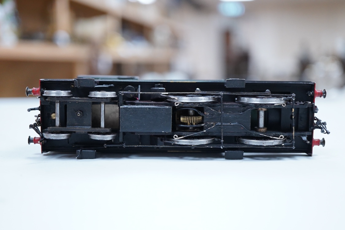 An EM gauge scratch built model railway locomotive by John Worsley, a Southern Railway Adams Class T1 0-4-4T, 367, a highly detailed model with opening smoke box door showing the details of the blast pipe and boiler tube